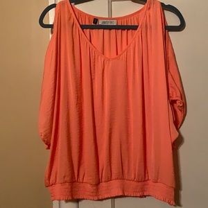 Jennifer Lopez Orange Blouse Chic and Stylish NWOT
